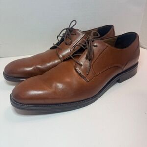 Johnston & Murphy Mens Tan Leather Derby Dress Shoes 59 3752 Size 12M